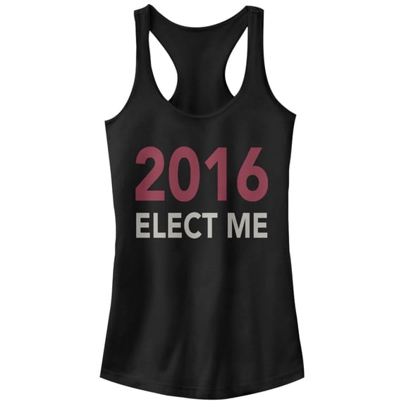 Junior's Lost Gods 2016 Elect Me Racerback Tank Top Black Small