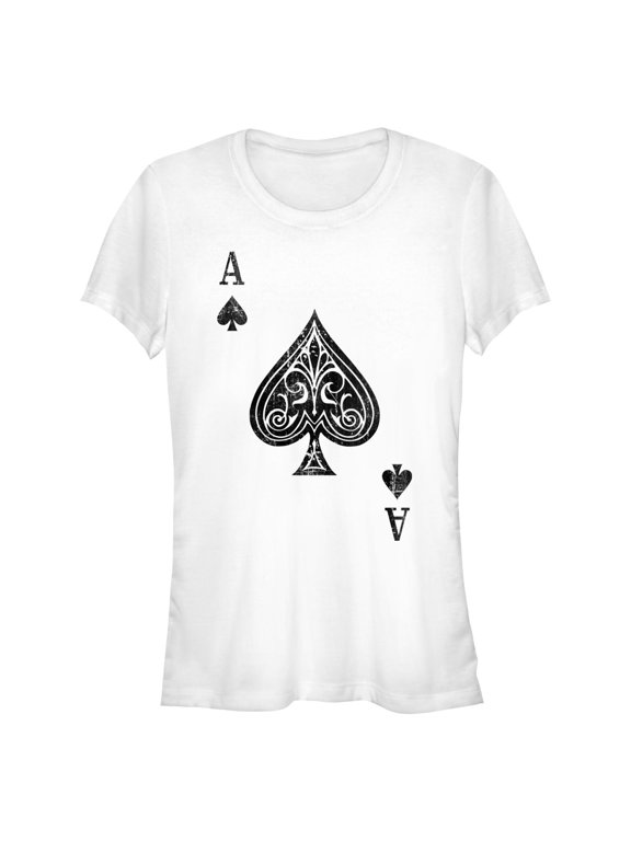 Junior's Lost Gods Ace of Spades Distressed Graphic T-Shirt