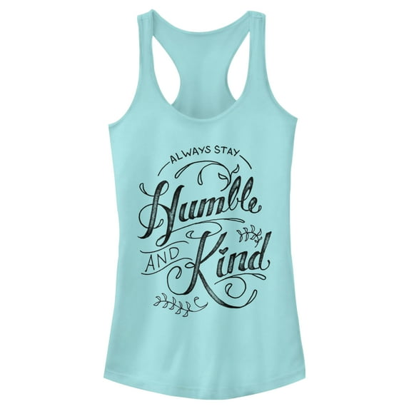 Junior's Lost Gods Always Stay Humble and Kind Racerback Tank Top Cancun Small