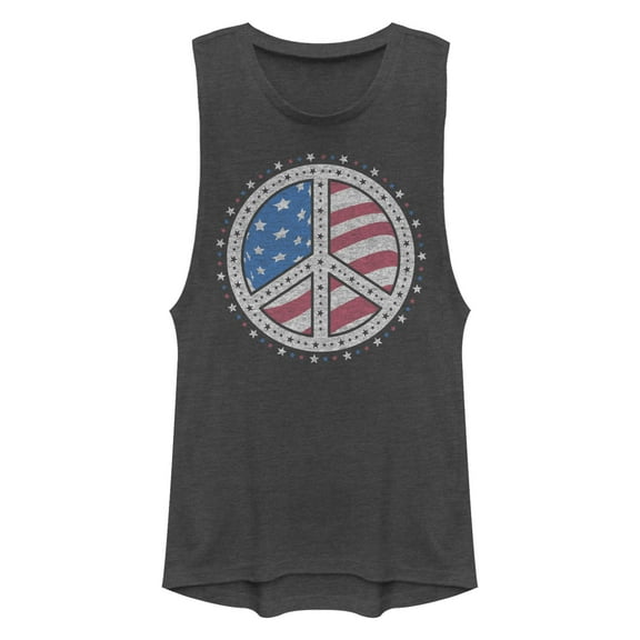 Junior's Lost Gods American Peace Festival Muscle Graphic T-Shirt