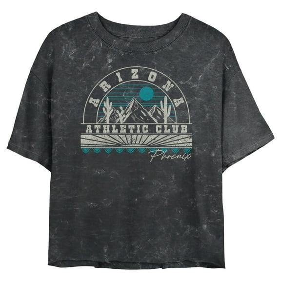 Junior's Lost Gods Arizona Athletic Club Phoenix Graphic Crop T-Shirt Black 2X Large