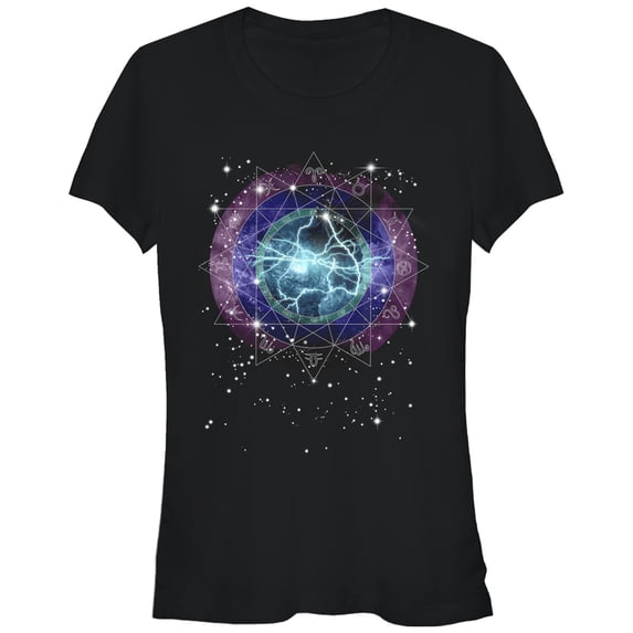 Junior's Lost Gods Astrology Chart Graphic Tee Black 2X Large