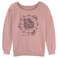 thumbnail image 1 of Junior's Lost Gods Astrology Decorative Wheel Sweatshirt Desert Pink X Large, 1 of 3