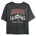 thumbnail image 1 of Junior's Lost Gods Austin Texas The Lone Star State Graphic Crop T-Shirt Black X Large, 1 of 4