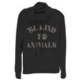 thumbnail image 1 of Junior's Lost Gods Be Kind to Animals Paw  Cowl Neck Sweatshirt, 1 of 4