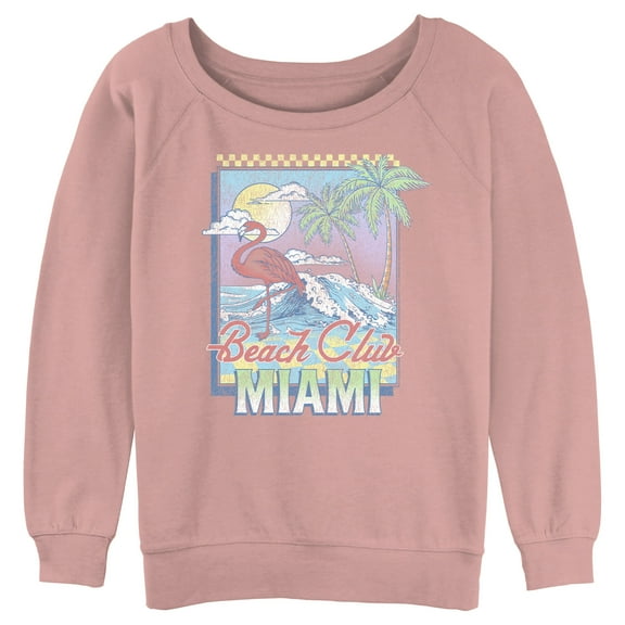 Junior's Lost Gods Beach Club Miami  Sweatshirt Desert Pink Small