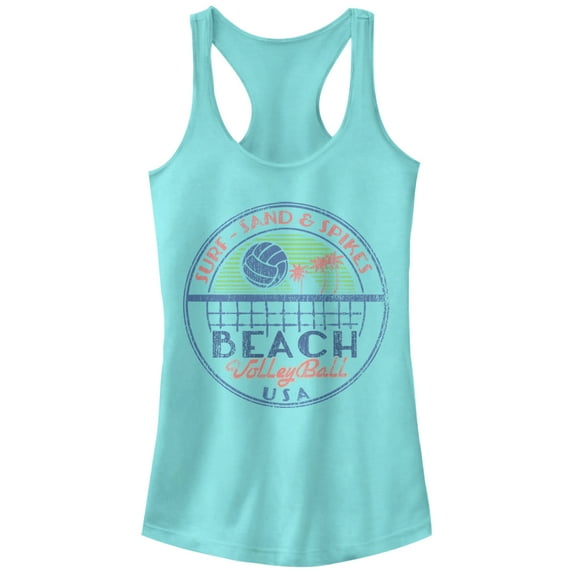 Junior's Lost Gods Beach Volleyball USA Racerback Tank Top Cancun Large