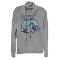 thumbnail image 1 of Junior's Lost Gods Blue Mountains Cowl Neck Sweatshirt Gray Heather X Small, 1 of 4