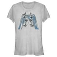 thumbnail image 1 of Junior's Lost Gods Butterfly Anime Face  Graphic Tee Athletic Heather Medium, 1 of 3