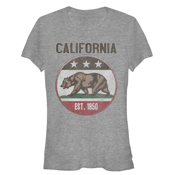 Junior's Lost Gods California Est 1850 Graphic Tee Athletic Heather Small