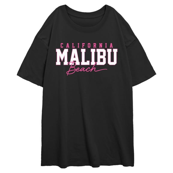 Junior's Lost Gods California Malibu Beach Graphic Oversized T-Shirt