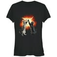 thumbnail image 1 of Junior's Lost Gods Cat High Five Explosion  Graphic Tee Black Large, 1 of 2