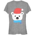thumbnail image 1 of Junior's Lost Gods Christmas Polar Bear  Graphic Tee Athletic Heather X Large, 1 of 2