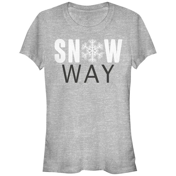 Junior's Lost Gods Christmas Snow Way  Graphic Tee Athletic Heather Medium