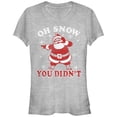 thumbnail image 1 of Junior's Lost Gods Christmas Snow You Didn't  Graphic Tee Athletic Heather Large, 1 of 2