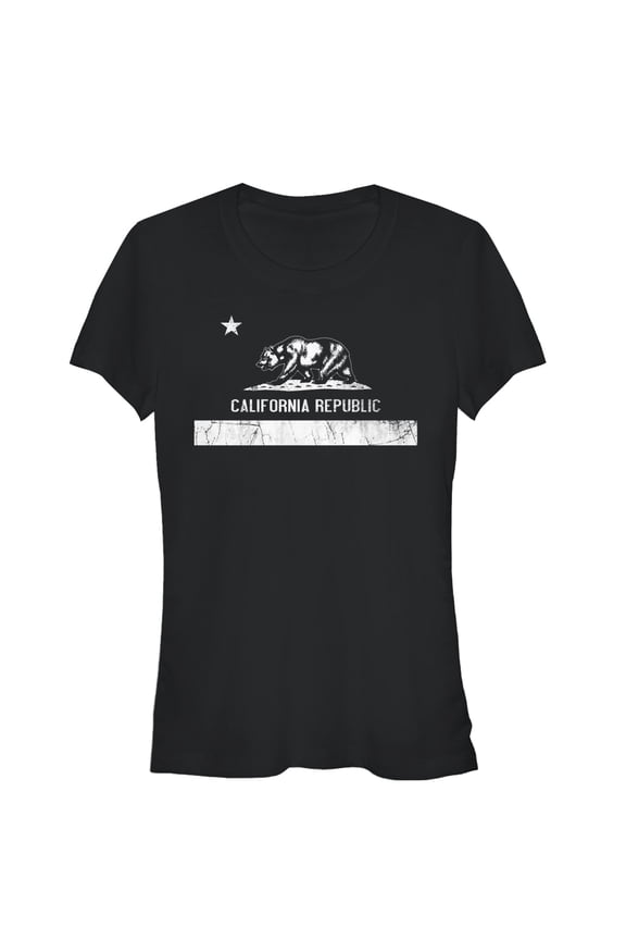 Junior's Lost Gods Classic California Republic Bear  Graphic Tee Black X Large