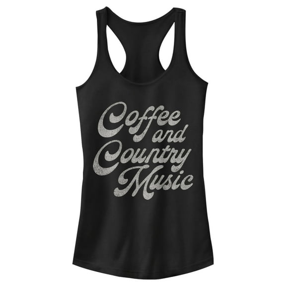 Junior's Lost Gods Coffee and Country Coffee  Racerback Tank Top Black X Small
