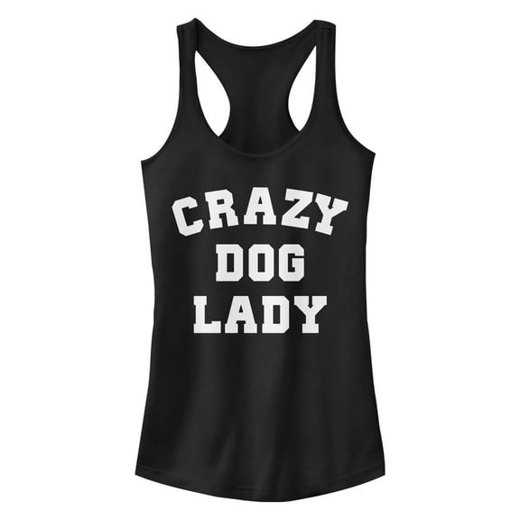 Junior's Lost Gods Crazy Dog Lady Racerback Tank Top
