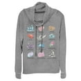 thumbnail image 1 of Junior's Lost Gods Crystal Chart Cowl Neck Sweatshirt Gray Heather 3X Large, 1 of 4