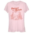 thumbnail image 1 of Junior's Lost Gods Distressed Sunset Ranch Graphic Tee Light Pink X Large, 1 of 3