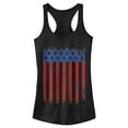 thumbnail image 1 of Junior's Lost Gods Distressed USA Flag Racerback Tank Top Black Large, 1 of 5