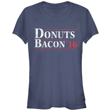 Junior's Lost Gods Donuts and Bacon 2016  Graphic Tee Navy Blue 2X Large