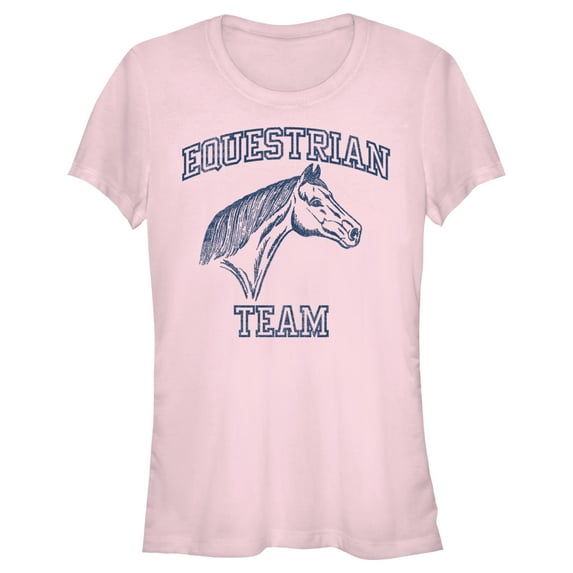 Junior's Lost Gods Equestrian Team Graphic Tee Light Pink Medium