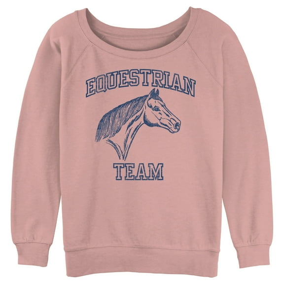 Junior's Lost Gods Equestrian Team  Sweatshirt Desert Pink Large