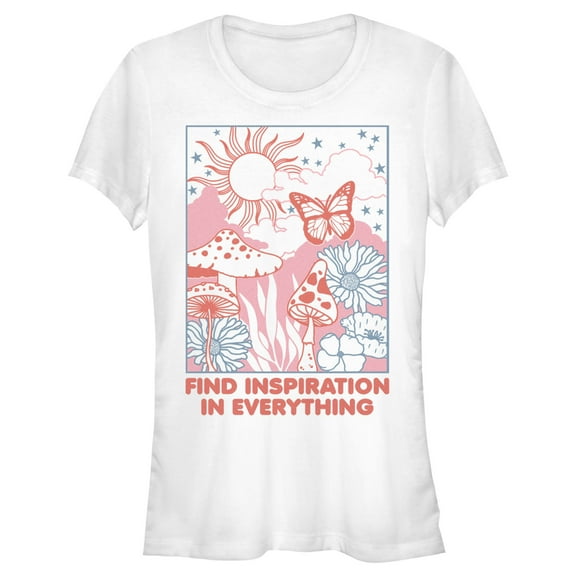 Junior's Lost Gods Find Inspiration in Everything  Graphic Tee White Small