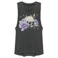 thumbnail image 1 of Junior's Lost Gods Flower Skull Festival Muscle Graphic Tee Charcoal 2X Large, 1 of 4