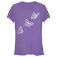thumbnail image 1 of Junior's Lost Gods Flying Butterfly  Graphic Tee Purple Large, 1 of 3