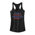 thumbnail image 1 of Junior's Lost Gods Fourth of July  Sparklers & Spirits  Racerback Tank Top Black Medium, 1 of 4