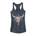 thumbnail image 1 of Junior's Lost Gods Fourth of July  Wild & Free Skull  Racerback Tank Top Indigo X Large, 1 of 3