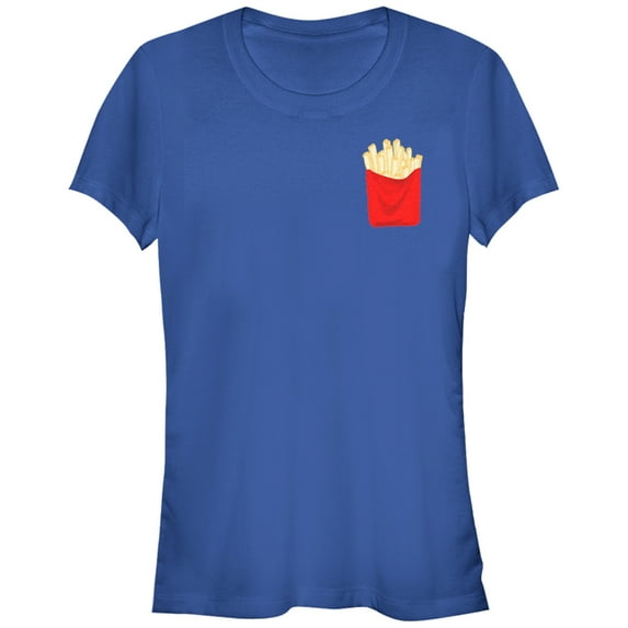 Junior's Lost Gods French Fries Graphic Tee Royal Blue Small