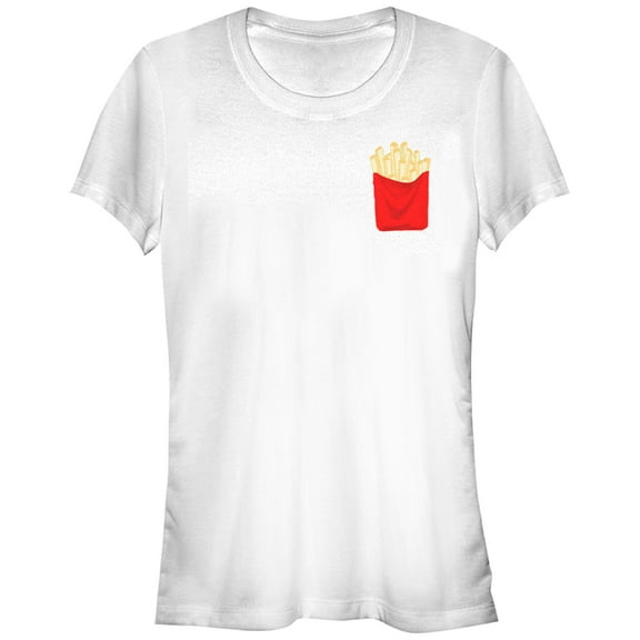 Junior's Lost Gods French Fries  Graphic Tee White 2X Large