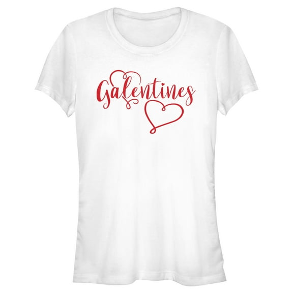 Junior's Lost Gods Galentines Heart  Graphic T-Shirt