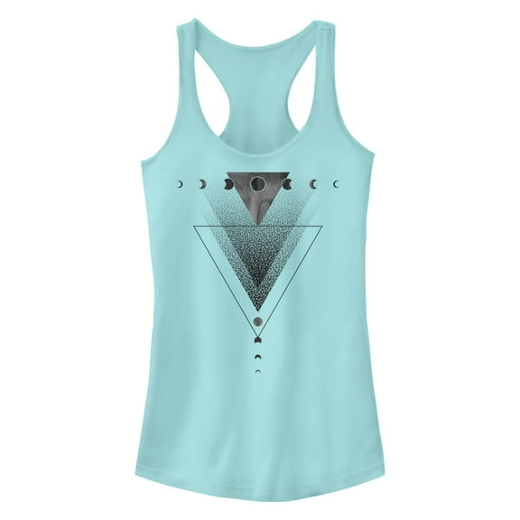 Junior's Lost Gods Geometric Moon Phases Racerback Tank Top