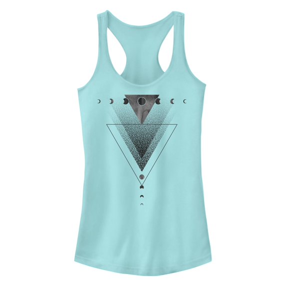Junior's Lost Gods Geometric Moon Phases Racerback Tank Top