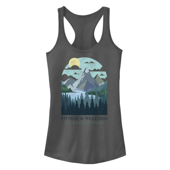 Junior's Lost Gods Go Outside More  Racerback Tank Top