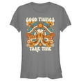 thumbnail image 1 of Junior's Lost Gods Good Things Take Time  Graphic Tee Charcoal Medium, 1 of 3