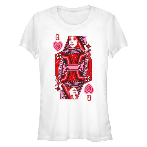 Junior's Lost Gods Groovy Heart Queen  Graphic T-Shirt