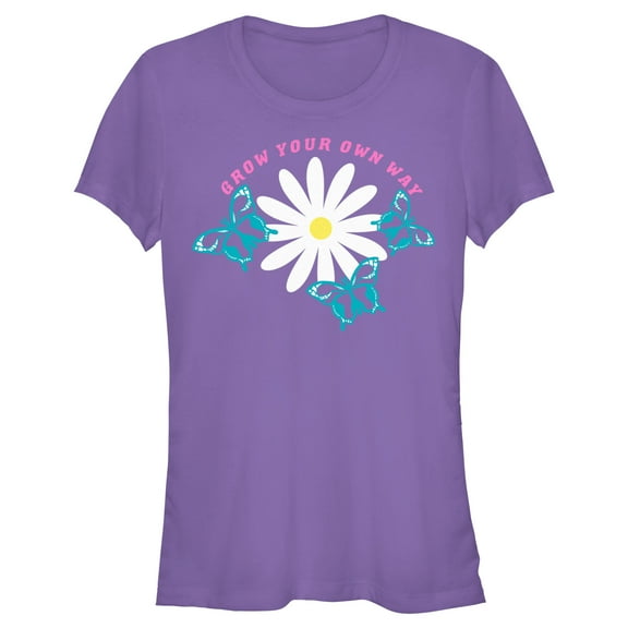 Junior's Lost Gods Grow Your Own Way  Graphic Tee Purple X Large