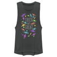 thumbnail image 1 of Junior's Lost Gods Halloween Candy Explosion Festival Muscle Graphic Tee Charcoal X Small, 1 of 4