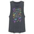 thumbnail image 1 of Junior's Lost Gods Halloween Candy Explosion Festival Muscle Graphic Tee Denim Blue Heather Small, 1 of 4