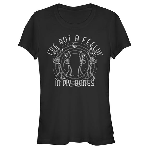 Junior's Lost Gods Halloween I've Got a Feelin' in my Bones Graphic Tee Black X Large
