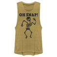 thumbnail image 1 of Junior's Lost Gods Halloween Oh Snap  Festival Muscle Graphic Tee Gold Heather Large, 1 of 4