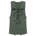 thumbnail image 1 of Junior's Lost Gods Halloween Oh Snap  Festival Muscle Graphic Tee Pine Green Heather X Large, 1 of 4