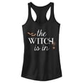 thumbnail image 1 of Junior's Lost Gods Halloween The Witch Is In  Racerback Tank Top Black Large, 1 of 5
