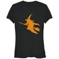 thumbnail image 1 of Junior's Lost Gods Halloween Witch on a Broomstick  Graphic Tee Black 2X Large, 1 of 2