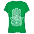 thumbnail image 1 of Junior's Lost Gods Hamsa Graphic Tee Kelly Green Large, 1 of 2